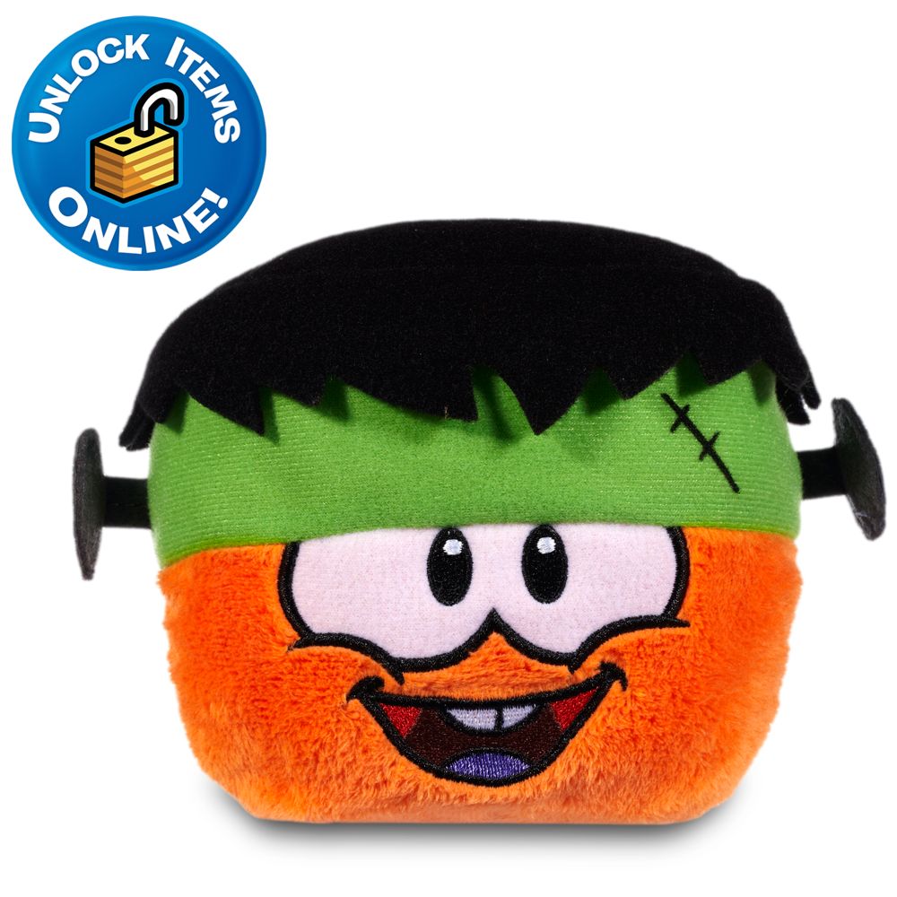 Club Penguin Orange Pet Puffle with Franken Hat -- 3 H