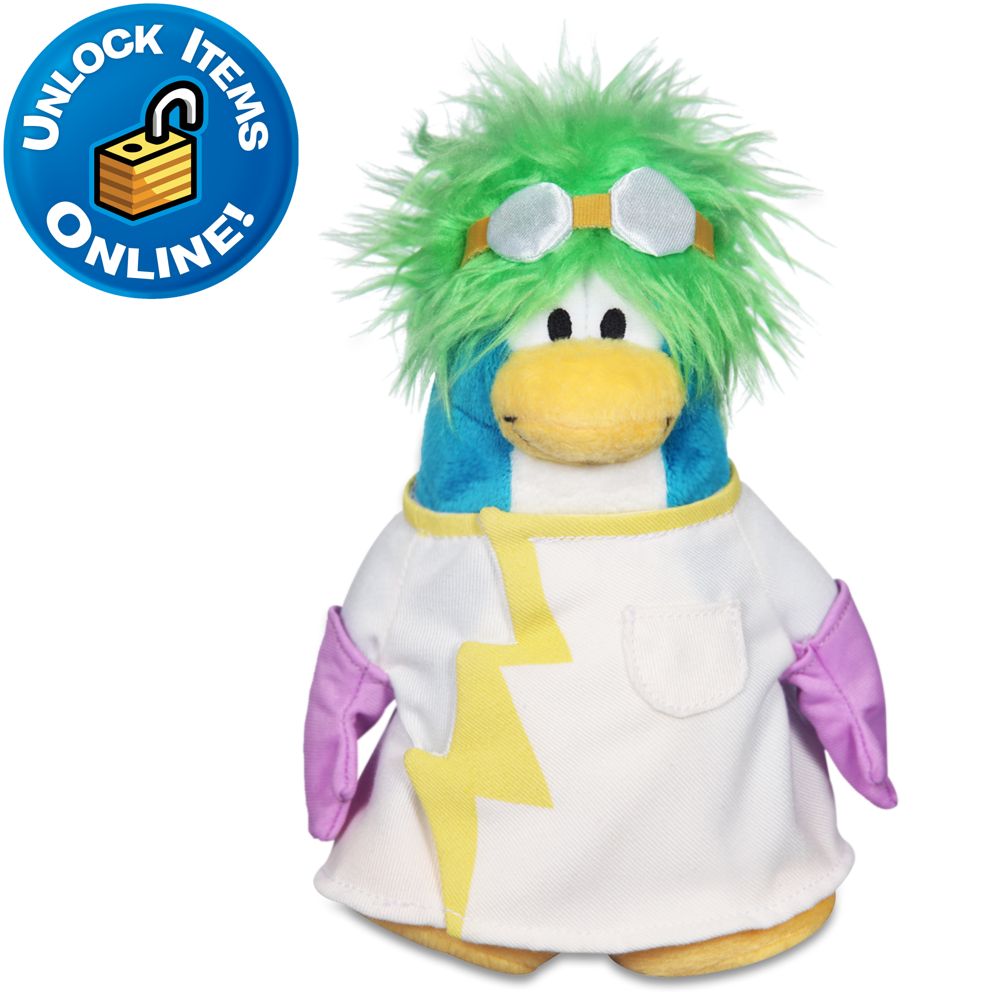 Club Penguin Rad Scientist Penguin Plush Toy -- 6 H