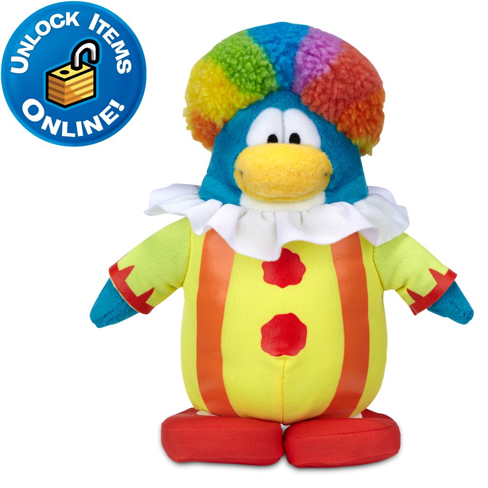 Club Penguin Clown Penguin Plush Toy -- 6