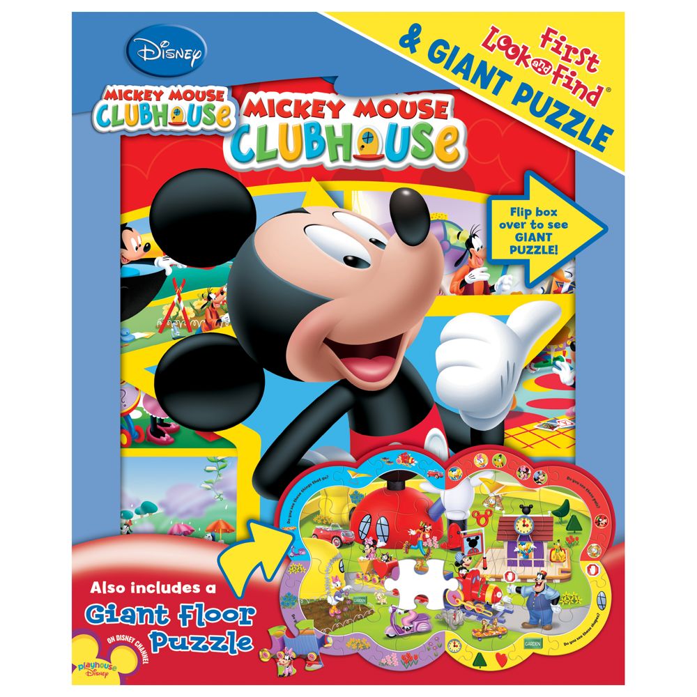 Mickey Mouse Clubhouse First Look and Find Board Book and Giant Puzzle Set -- 2-Pc.