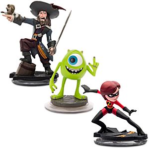 Disney Infinity Sidekicks Figure Set - Mike Wazowski, Mrs. Incredible and Captain Barbossa - Pre-Order
