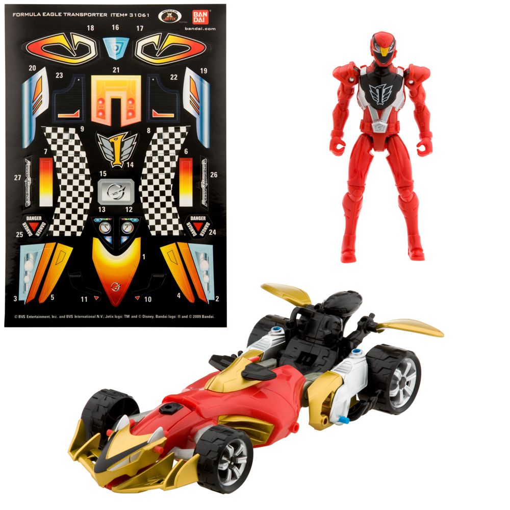 Power Rangers RPM Auxiliary Trax Red Formula Transporter Action Figure &amp; Vehicle Set
