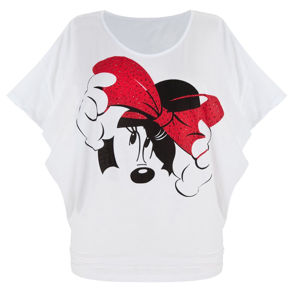 Bejeweled Bow Minnie Mouse Tee for Women