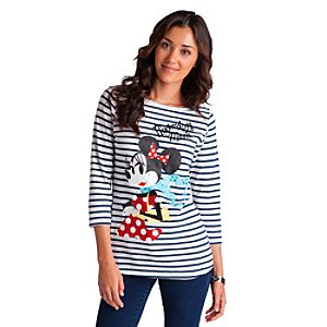 Mademoiselle Minnie Striped Tee for Women