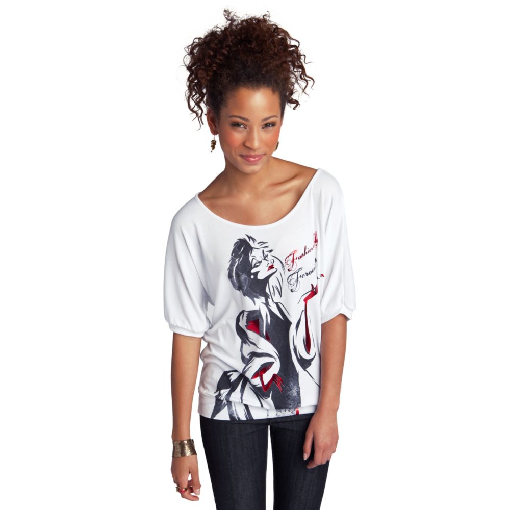 Disney Villains Fashion Cruella De Vil Tee for Women