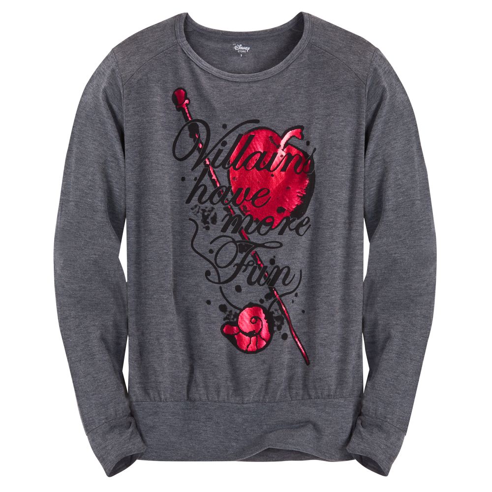 Long Sleeve Disney Villains Fashion Tee for Women