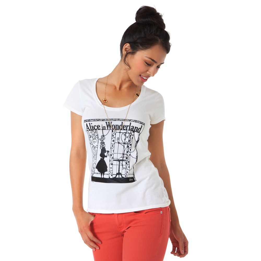 Silhouette Alice in Wonderland Tee for Women
