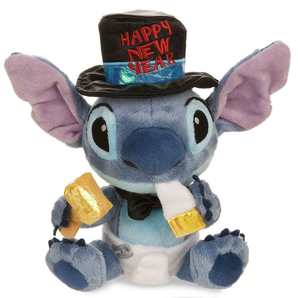 New Years Stitch Plush Mini Bean Bag Toy -- 7''