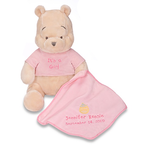 Disney Gram Personalized ''It's a Girl'' Winnie the Pooh Plush Toy - 13''
