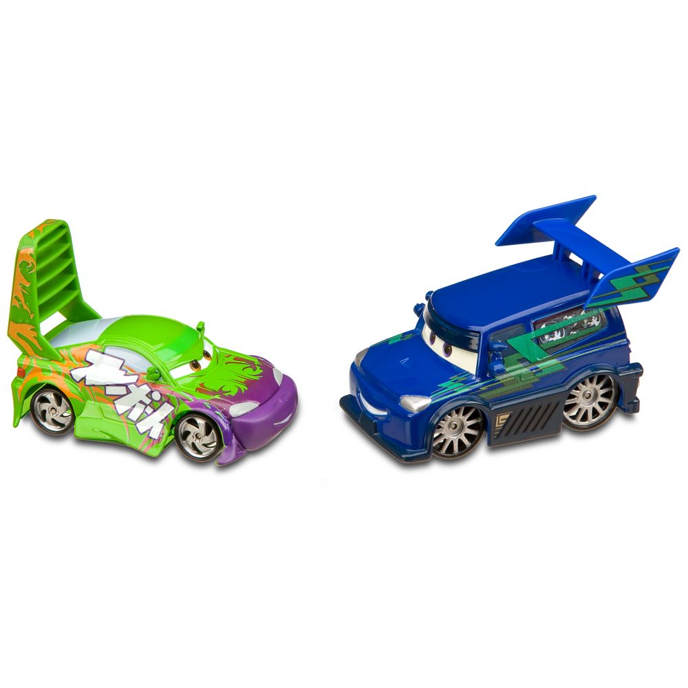 Neon Light-Up Die Cast Disney Cars 2-Pack -- Wingo and DJ