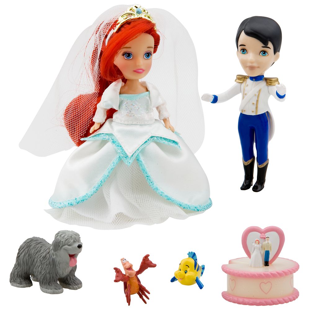 ''Once Upon a Wedding'' Disney Princess Darlings Doll Set - Ariel and Prince Eric