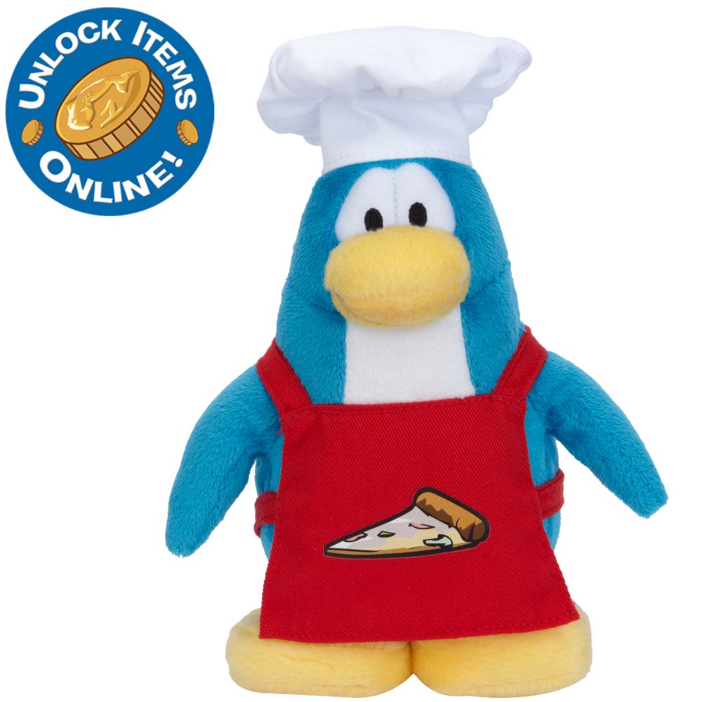 Club Penguin 6 1/2'' Limited Edition Penguin Plush - Pizza Chef