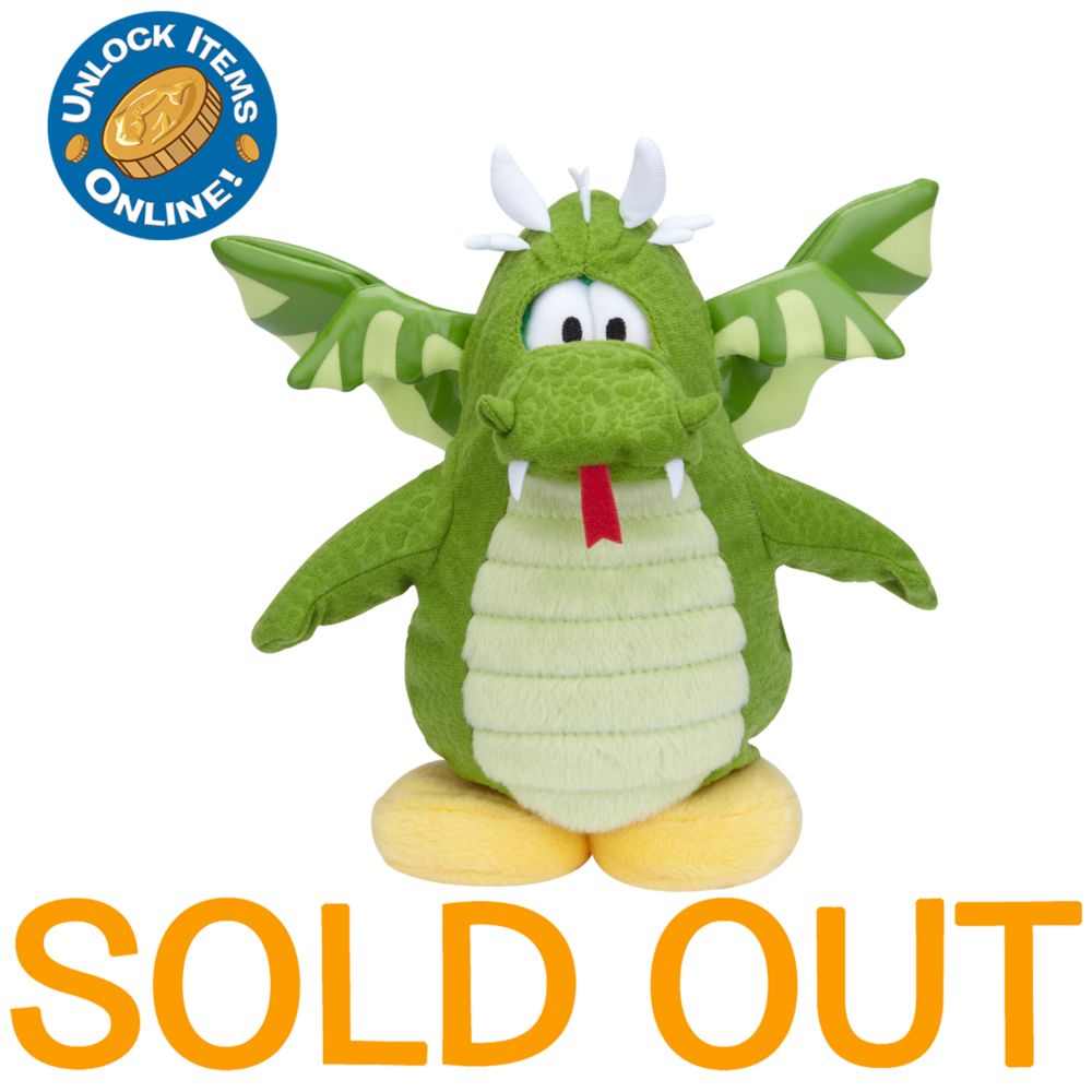 Club Penguin 6 1/2'' Limited Edition Penguin Plush - Dragon