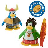 Club Penguin 2'' Mix 'N Match Figure Pack -- Surfer Dude and Viking