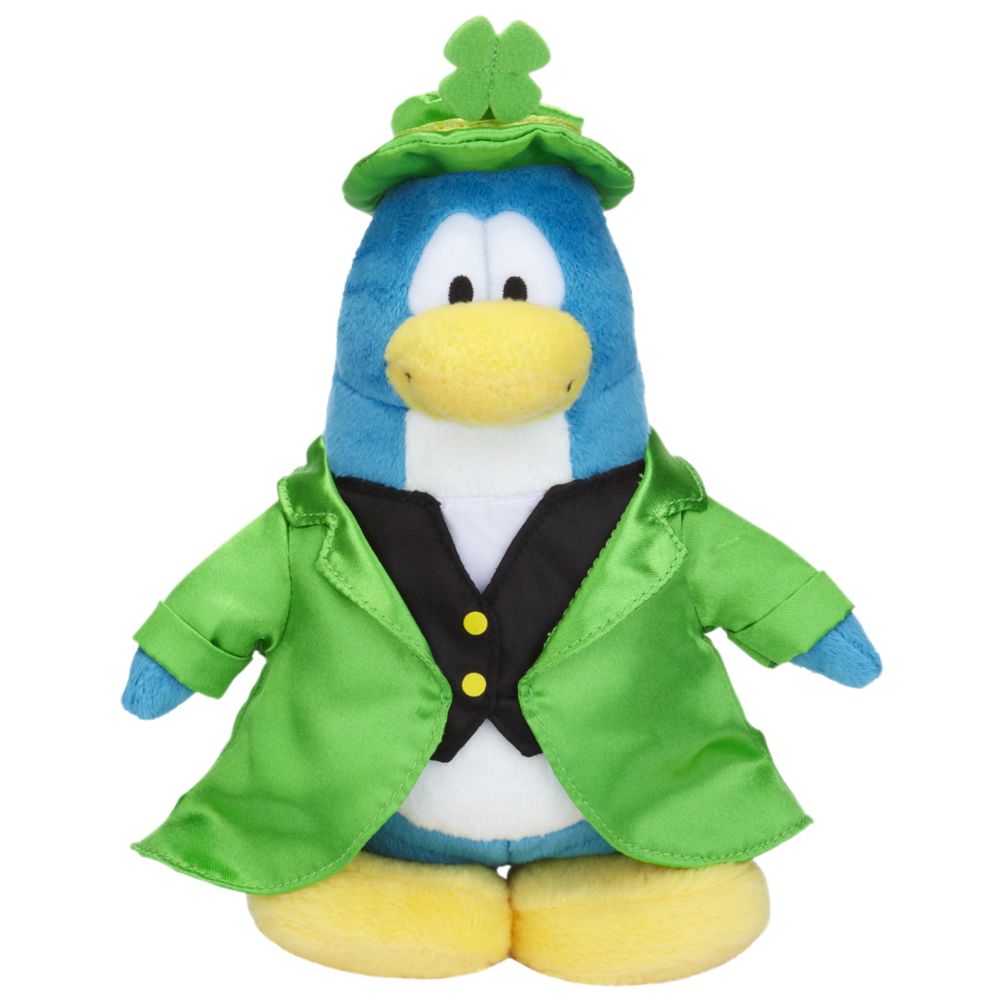 Club Penguin 6 1/2'' Limited Edition Penguin Plush - Leprechaun (Semi-Rare)