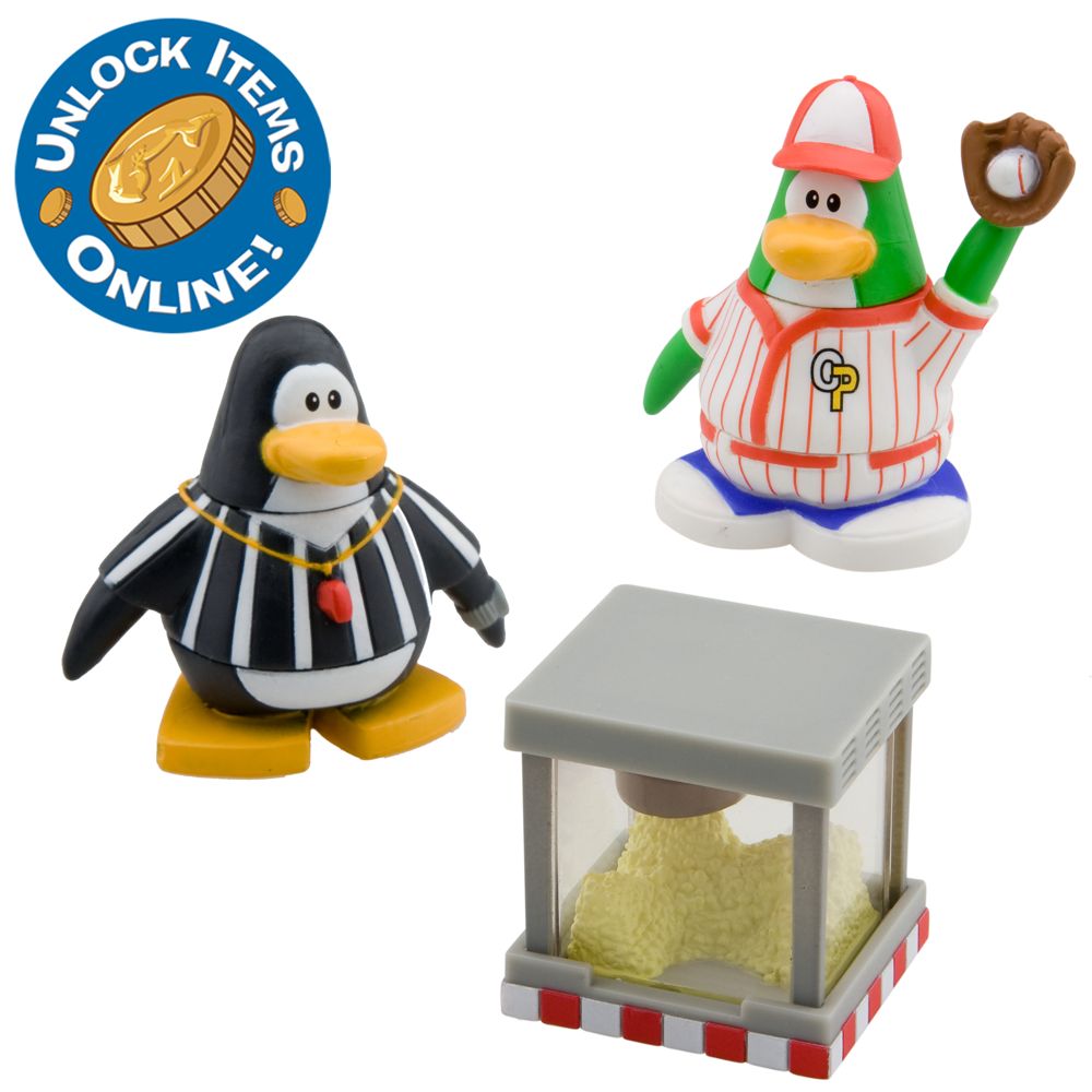 Club Penguin 2'' Mix 'N Match Figure Pack - Baseball Player and Referee