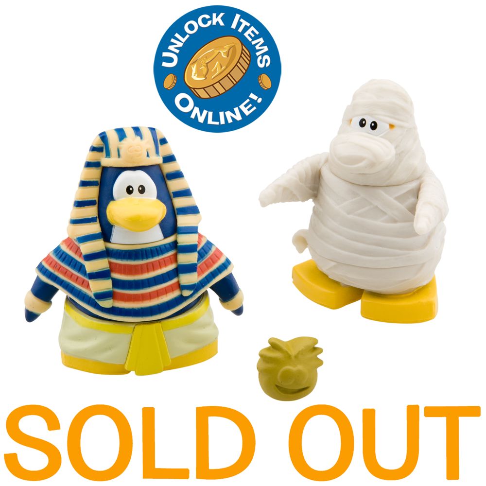 Club Penguin 2'' Mix 'N Match Figure Pack - Pharoh and Mummy