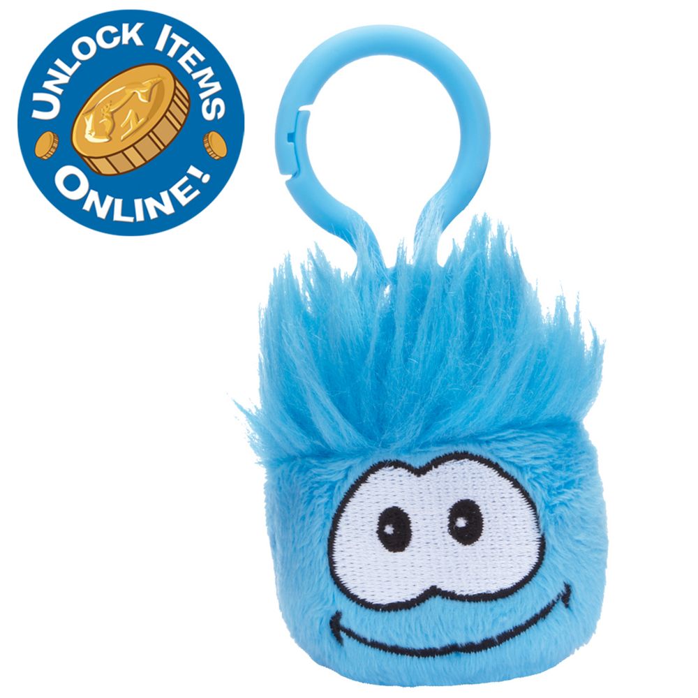 Club Penguin 2'' Puffle Plush Clip On -- Blue