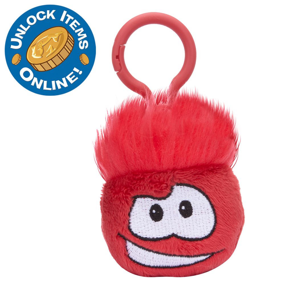 Club Penguin 2'' Puffle Plush Clip On -- Red