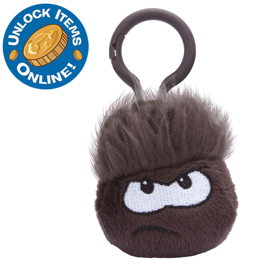 Club Penguin 2'' Puffle Plush Clip On -- Black