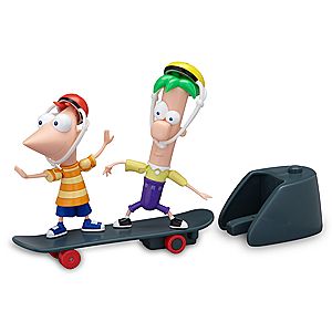 Phineas and Ferb Skateboard Launcher Figurine Play Set -- 2-Pc.