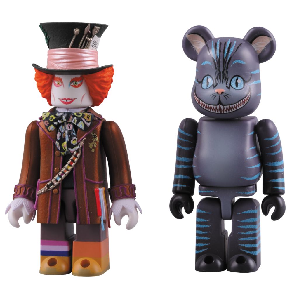 Pre-Order Alice In Wonderland: Mad Hatter Kubrick and Cheshire Cat Bearbrick Figure Set by Medicom
