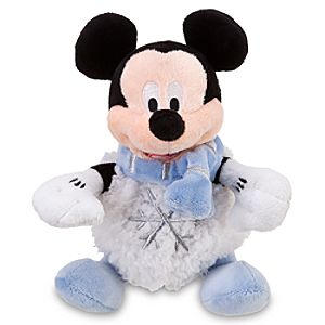 Mini Snowball Mickey Mouse Beanie Baby Plush Toy -- 8