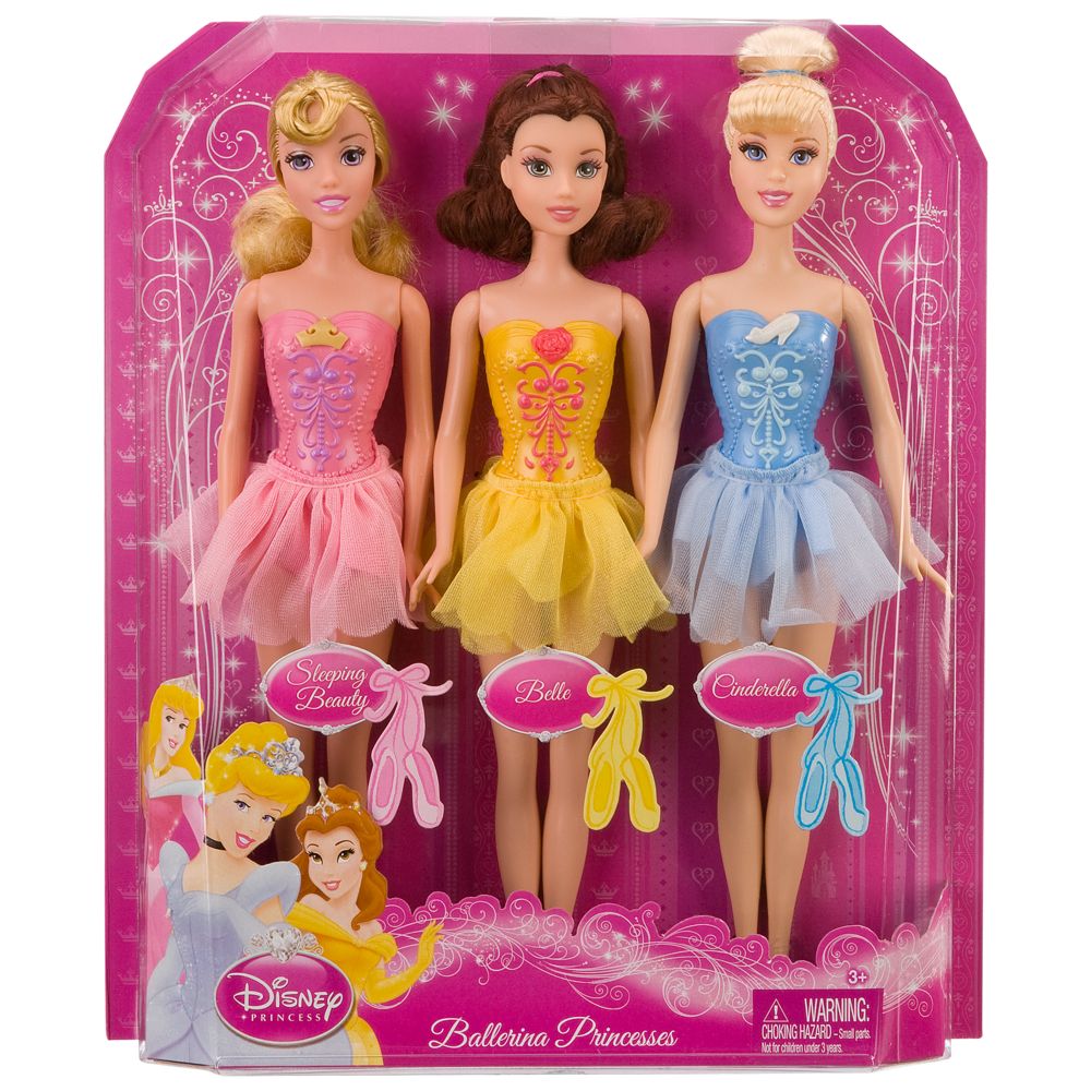 Disney Princess Ballerina Doll Gift Set -- 3-Pc.