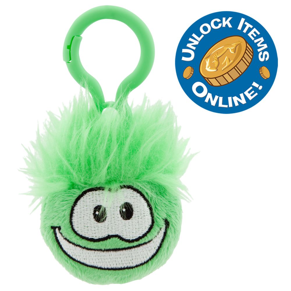 Club Penguin 2'' Plush Puffle Clip On - Green