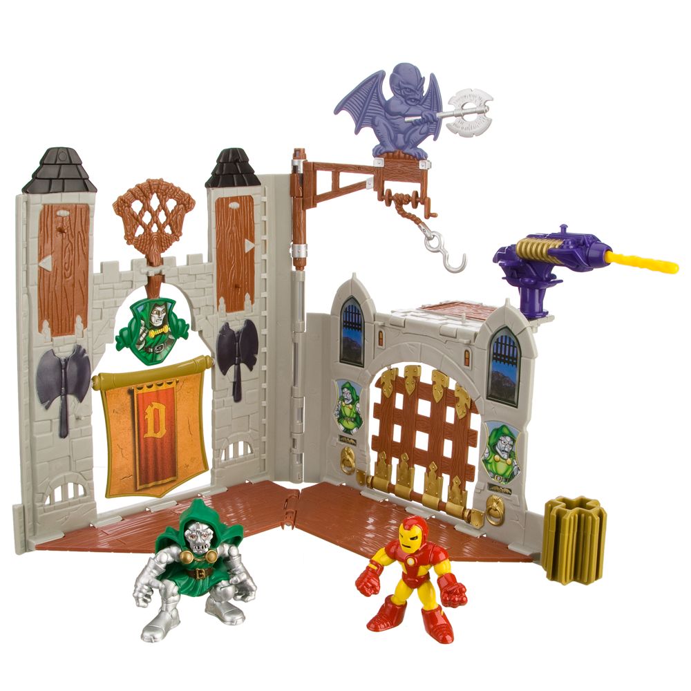 Super Hero Squad Battle for Doom's Castle Play Set -- Iron Man and Doctor Doom
