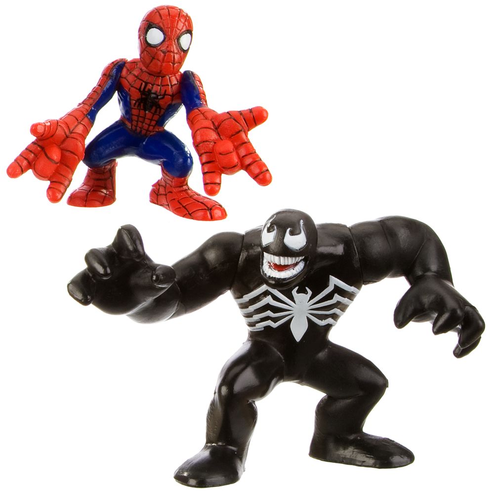  Super Hero Squad   Spider Man and Venom Action Figures