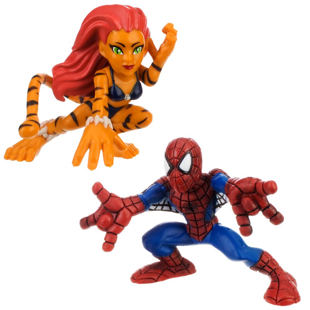 Super Hero Squad -- Spider-Man and Tigra Action Figures