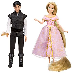 Tangled Rapunzel and Flynn Doll Set -- 3 Pc.