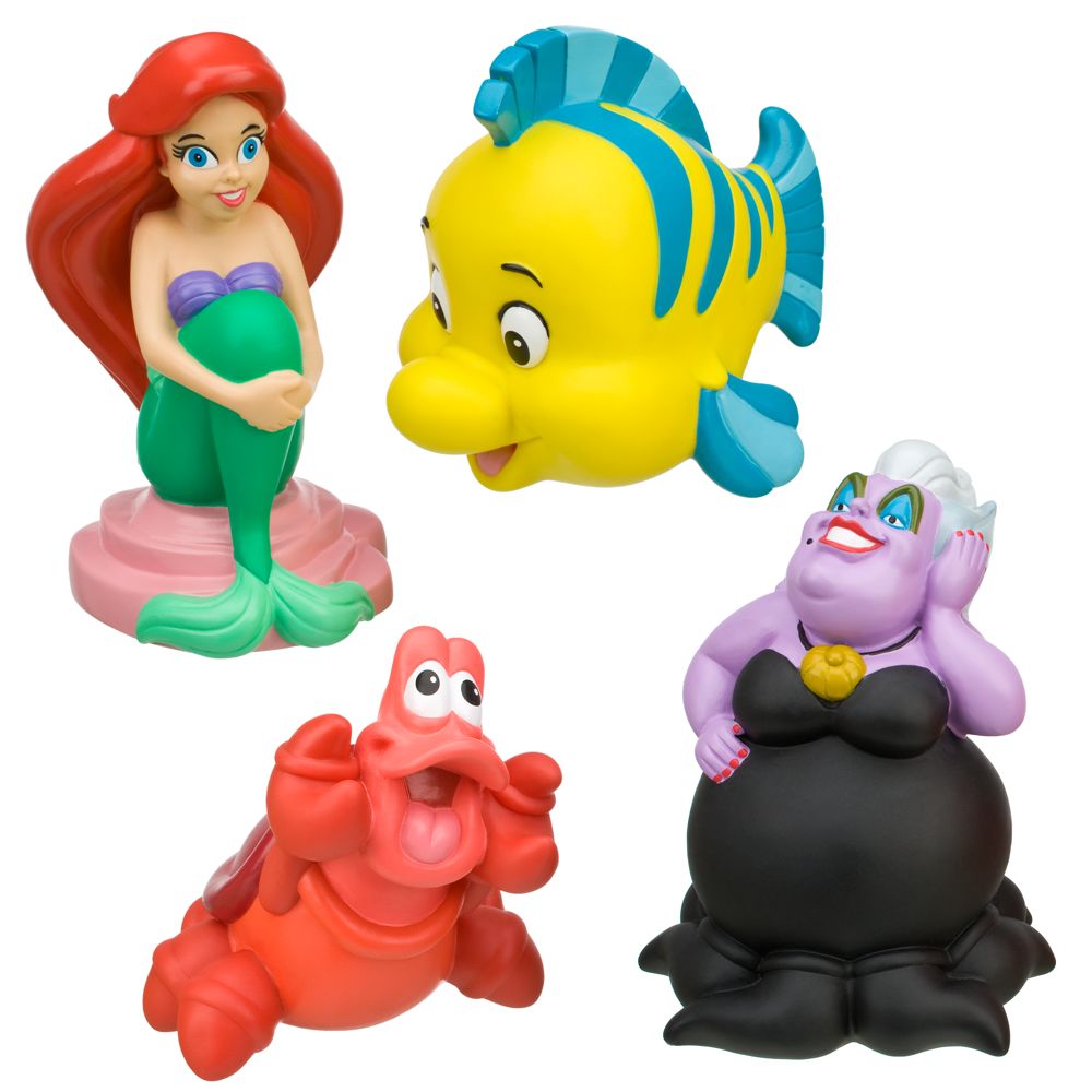 Ariel Bath Toy Play Set -- 4-Pc.