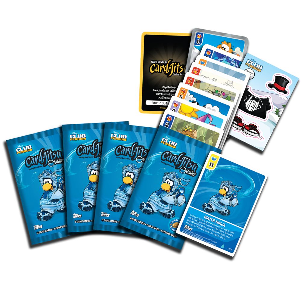 Club Penguin Card Jitsu Water Shaped Tin
