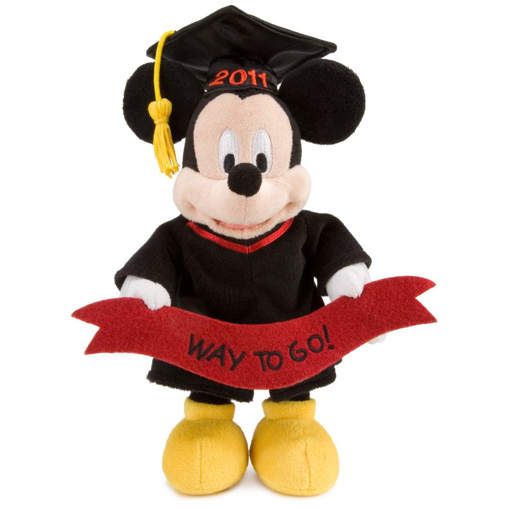2011 Graduation Mickey Mouse Mini Bean Bag Plush