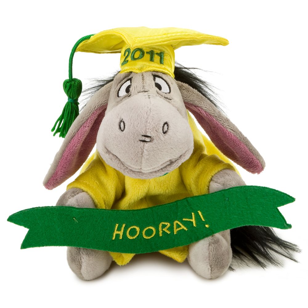 2011 Graduation Eeyore Mini Bean Bag Plush