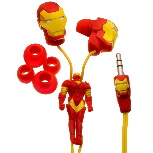 Sculpted Marvel Comics Iron Man Earphones