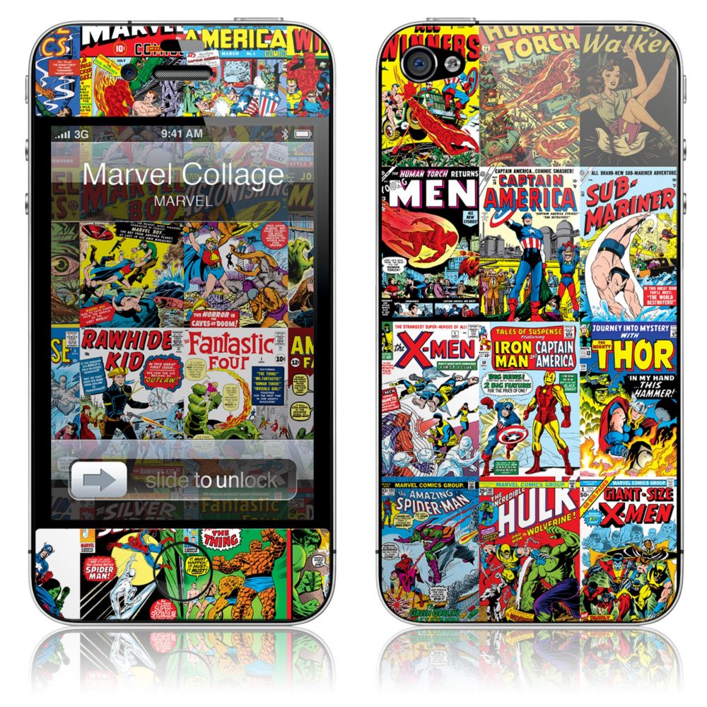 Marvel Collage iPhone 4 Skin