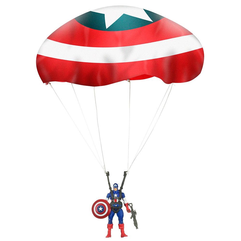 Deluxe Paratrooper Dive Captain America Action Figure -- 3 3/4''