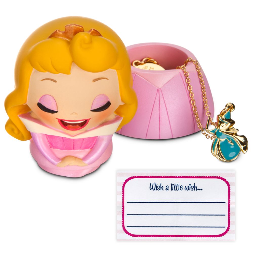 Kidada for Disney Store Wish-a-Little Aurora Figure with Charm Necklace