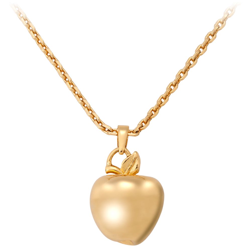 Disney Villains Gold Poisoned Apple Snow White Necklace by Disney Couture