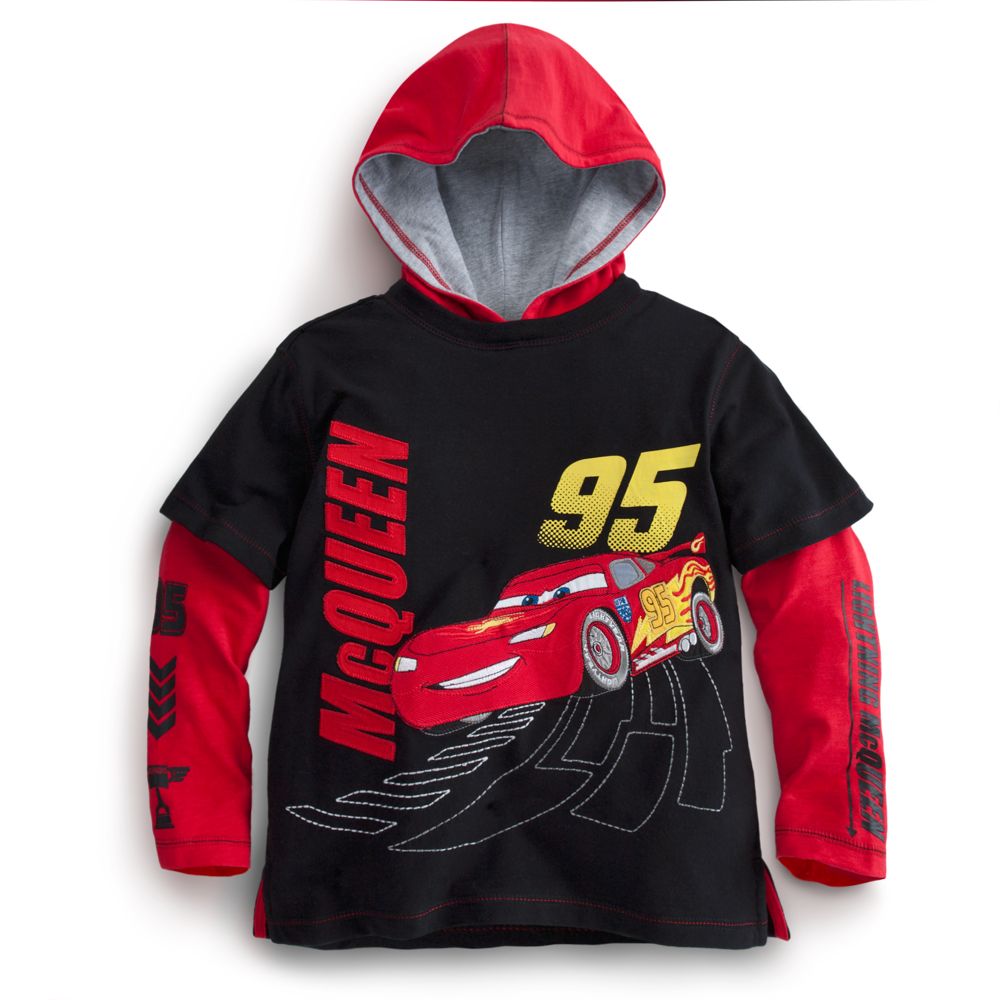 Double-Up Long Sleeve Lightning McQueen Hoodie for Boys
