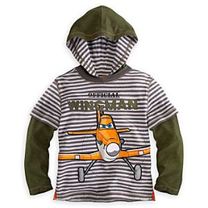 Dusty Hooded Tee for Boys - Planes