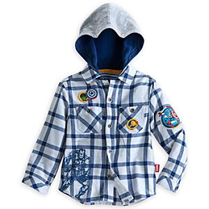 The Avengers Chambray Shirt with Hood for Boys