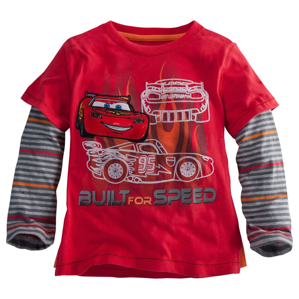 Double-Up Long Sleeve Lightning McQueen Tee for Boys