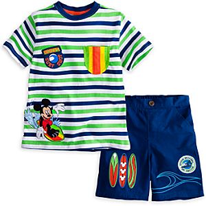 Mickey Mouse Tee and Shorts Set for Boys
