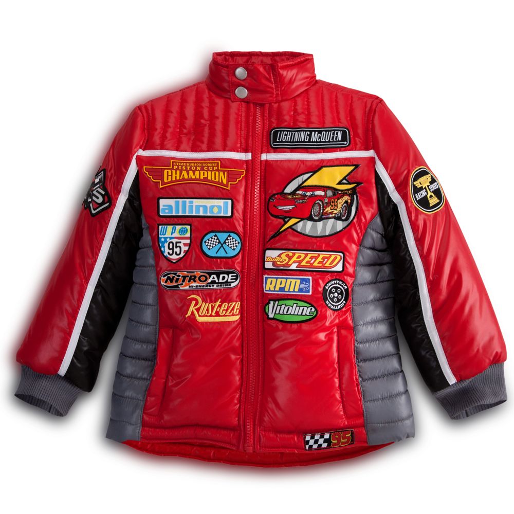 Personalizable Puffy Lightning McQueen Jacket for Boys
