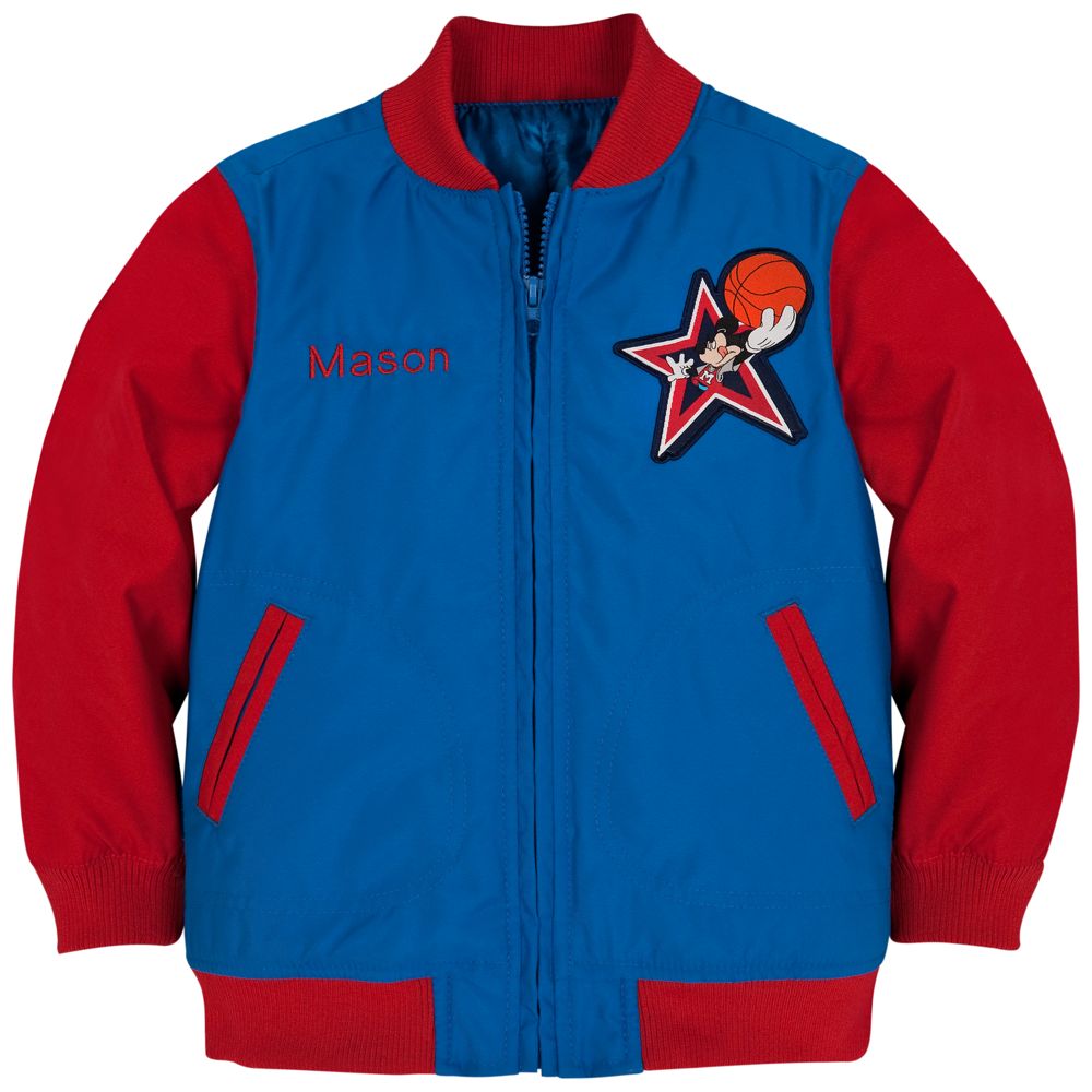 Personalizable Basketball Mickey Mouse Varsity Jacket for Boys