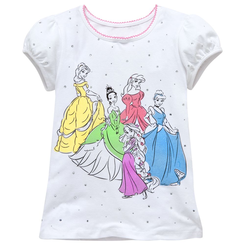 Rhinestone Disney Princess Tee for Girls
